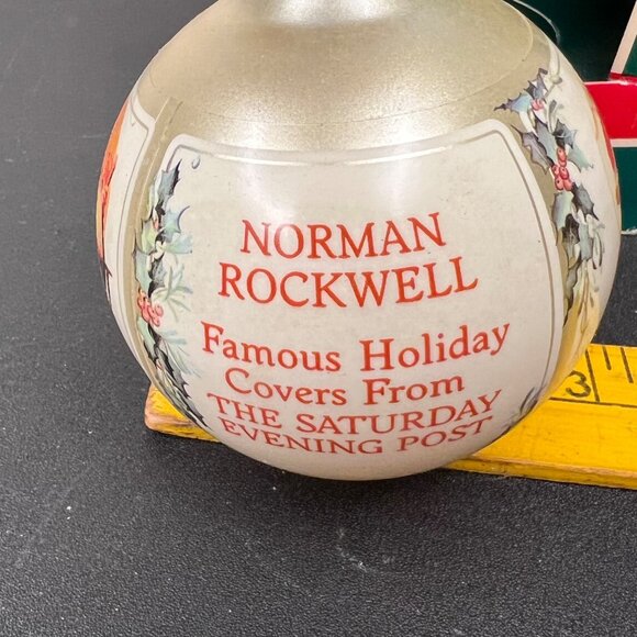 Norman Rockwell 1989 Glass Ornament From Saturday Evening Post Holiday Cover USA - Picture 5 of 12
